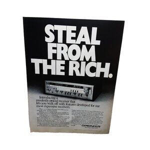 1980 Pioneer SX3700 Stereo Receiver Original Vintage print ad 80s